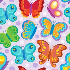 Küchenrückwand glas motiv Schmetterling nahtloser Hintergrund 3 © Klara Viskova