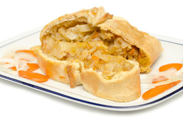 Panada sarda ripiena di cavolo,manzo e carote, cucina sarda