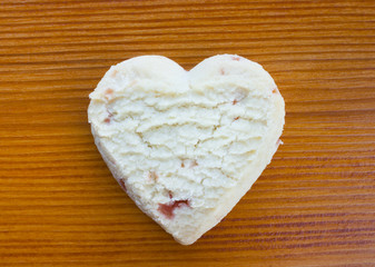 Love heart strawberry shortcake