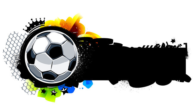 Graffiti image with soccer ball