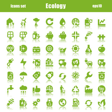 icons ecology green reflex