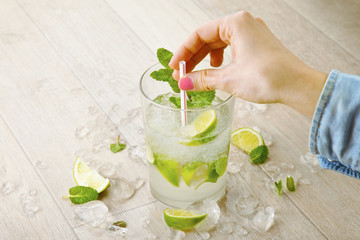 Fresh mojito cocktail