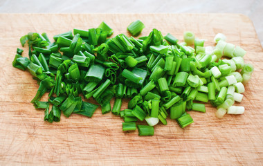 ripe leek cut segment
