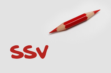 Rotstift mit Schriftzug SSV.