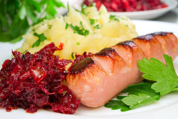 sausage with potatoes