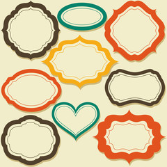 Fototapeta premium A set of vintage paper labels