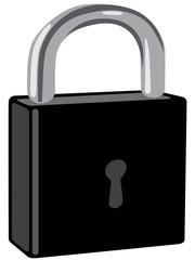 Vorhängeschloss mit Schlüsselloch – Vektor und freigestellt