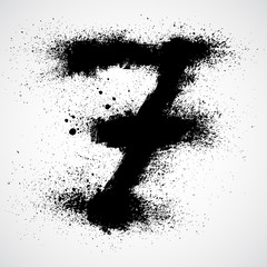 Grunge letter - alphabet symbol design - 49306374