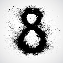 Grunge letter - alphabet symbol design - 49306379
