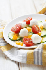 Mozzarella and vegetables salad