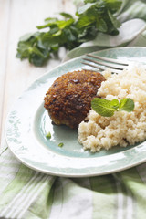 Lamb cutlets with couscous