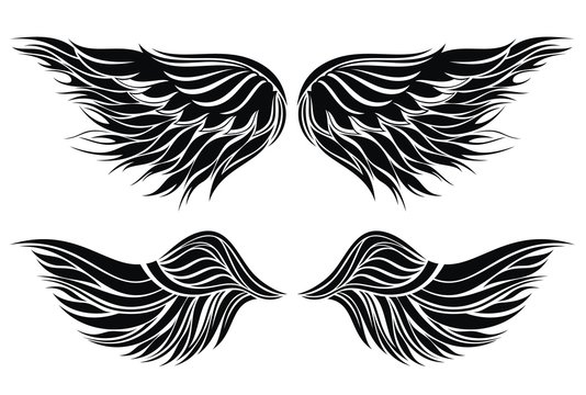 Wings. Tattoo design