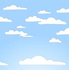 Stickers pour porte Ciel Fond de beau temps. Ciel bleu avec des nuages