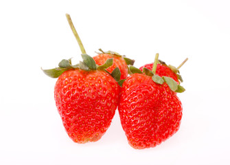 colourful strawberry on white background