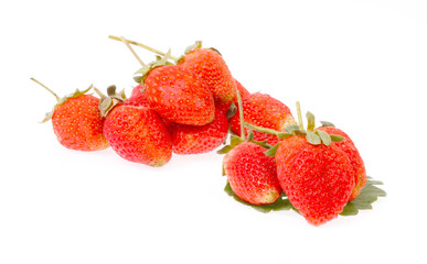 colourful strawberry on white background