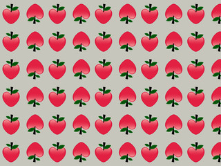 fond pomme coeur