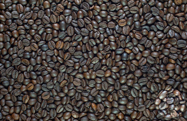Label on coffee background and textured