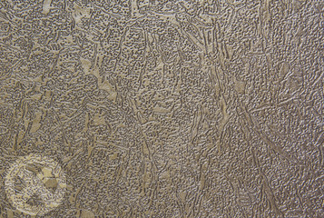 Label on leather background and textured