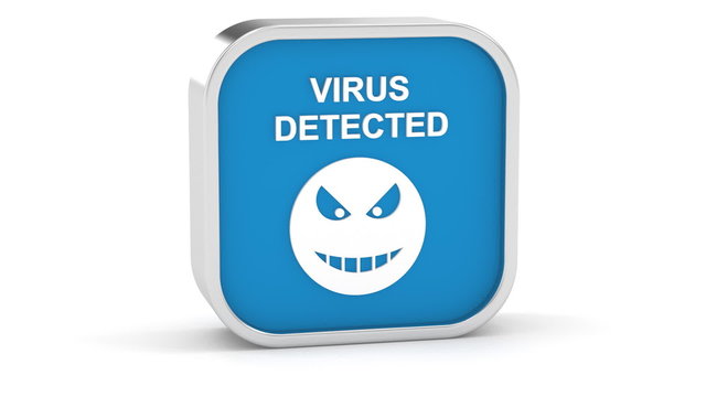 Virus Detected Sign