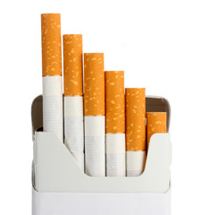 Box of cigarettes, isolated on a white