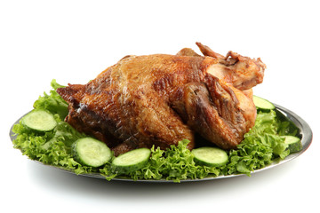 Tasty whole roasted chicken