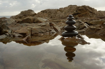 Zen Steinskulptur