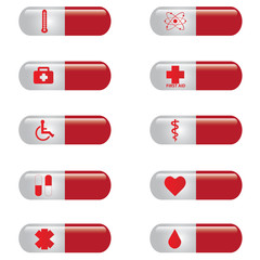 Medical banner set pills.