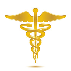 Caduceus medical symbol vector illustration.
