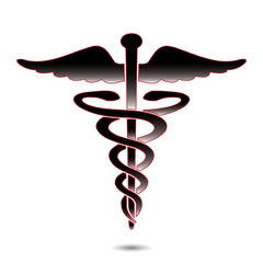 Caduceus medical symbol vector illustration.