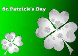 St. Patrick's day card with stickers