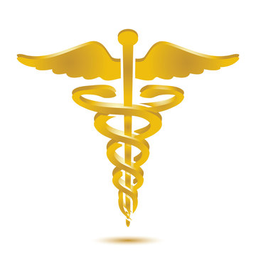 Caduceus medical symbol vector illustration.