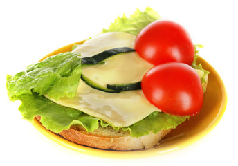 Fun food for kids isolated on white