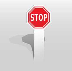 Sticker with stop sign