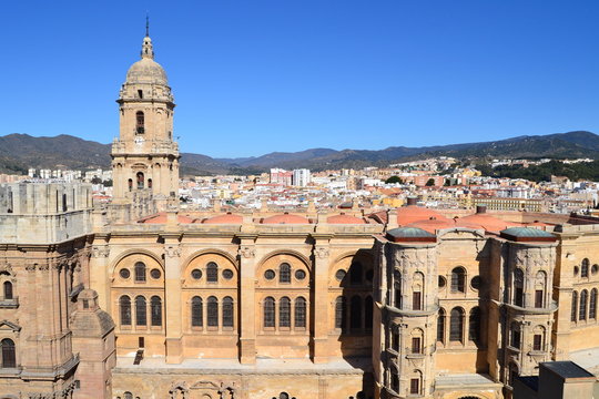 Vista aerea catedral Malaga