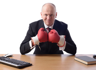 businessman fight
