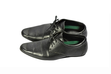 male black elegant shoe on white