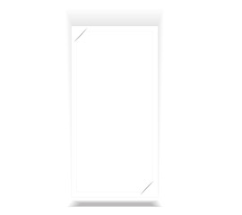 Paper rectangle banner with drop shadow