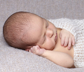 sleeping baby closeup