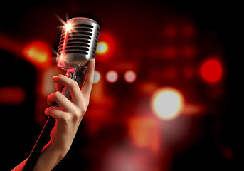 audio microphone retro style