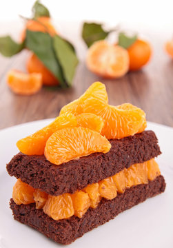 Chocolate Cake With Clementine