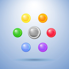 Shiny buttons with shadow