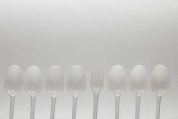 number of disposable spoons and fork