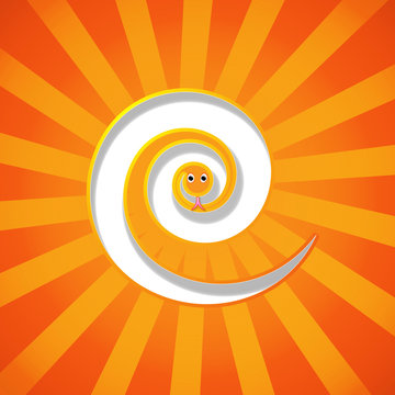 Funny Orange Snake