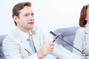 Businessman at meeting