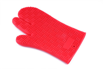 red kitchen glove