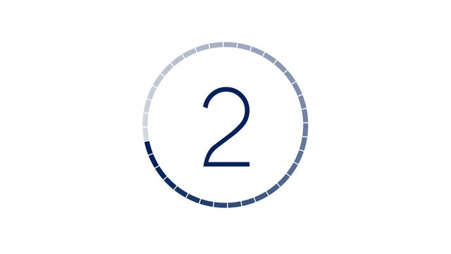 Compte &agrave; rebours 5-0 bleu