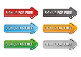 sign up for free butons - arrow buttons