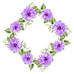 Pattern of purple flowers