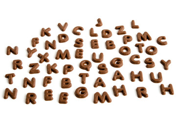 Buchstaben aus Schokolade