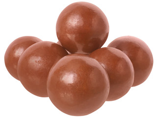 Chocolate balls isolated